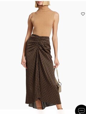 New Veronica Beard Limani Gathered Midi Skirt